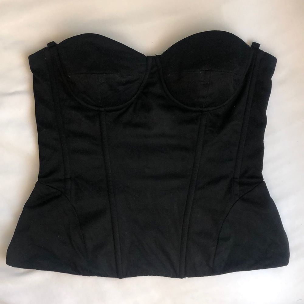 D&G Silky black bustier top